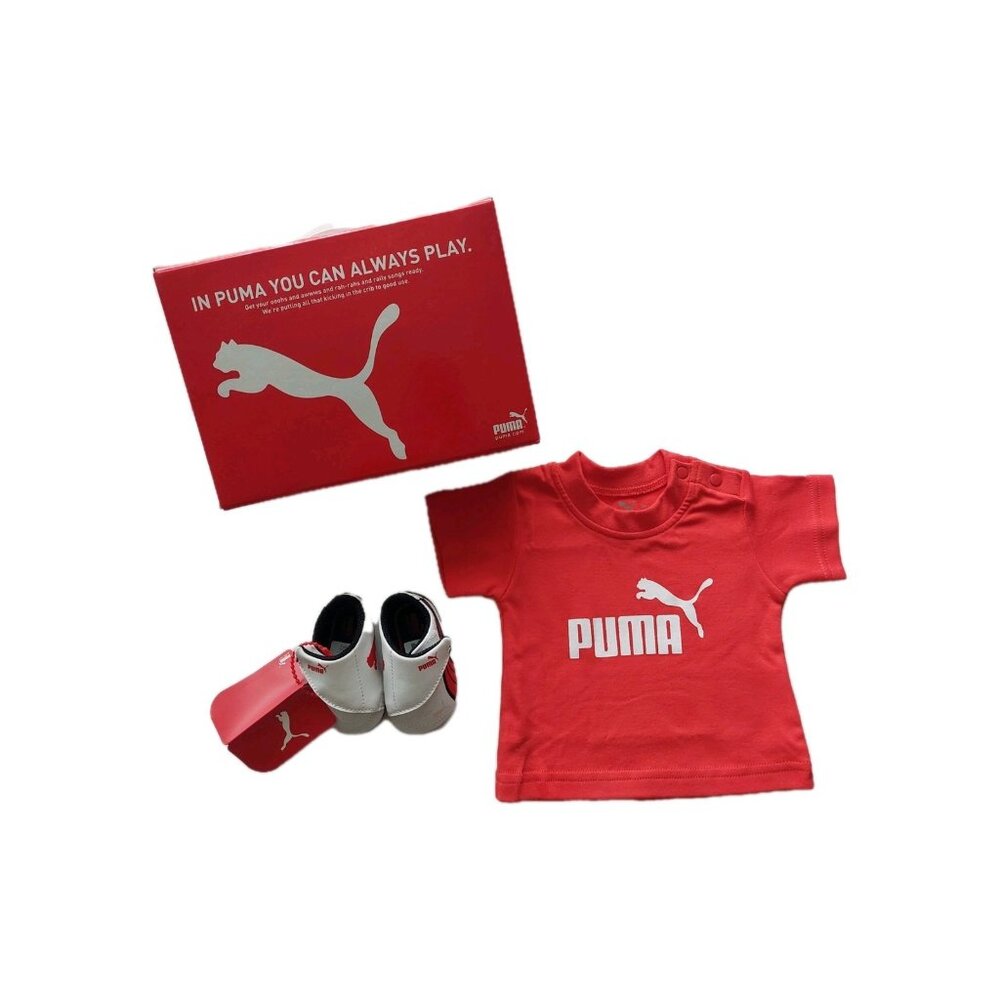 Puma Shoes & T-Shirt  for Baby Size 0-3 Months Drift Cat III Crib Pack Set